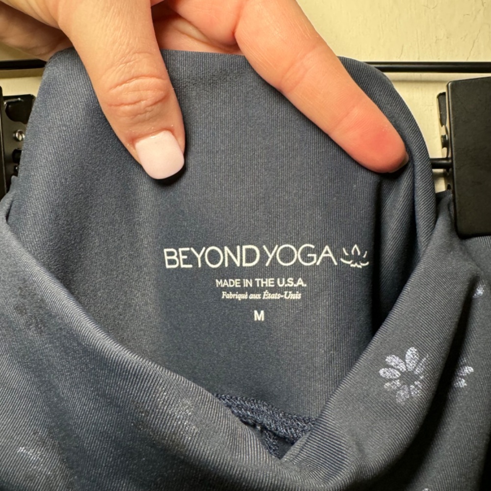 Beyond Yoga Leggings Women's MD Blue Spacedye All in the Midi High Waist - Picture 3 of 5